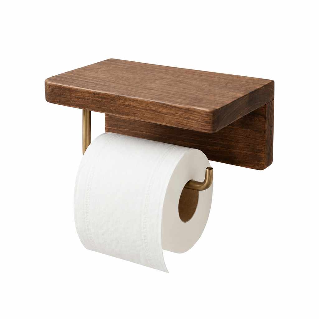 Premium Toalettrullholder med hylle